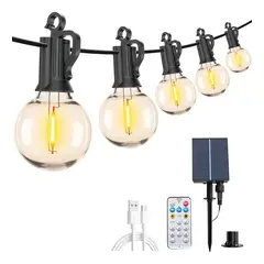 GENERICO - Guirnalda Solar LED para Interiores y Exteriores con 15 L
