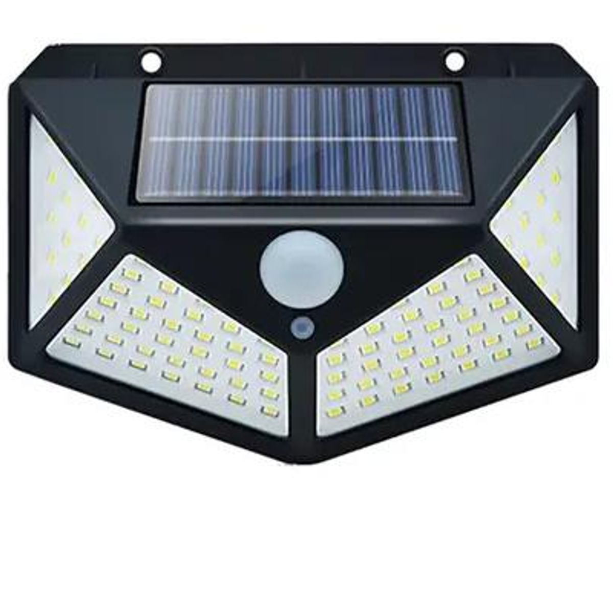 GENERICO - Foco Solar Exterior 100 LED con Sensor de Movimiento