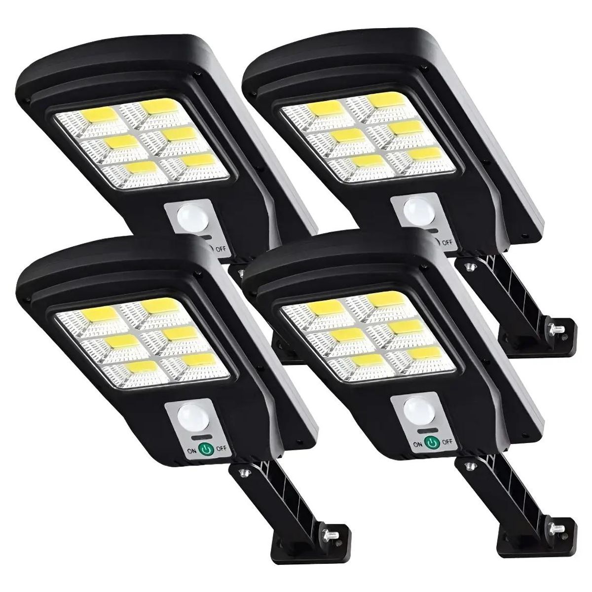 GENERICO - Pack 4 Focos LED Solares con Sensor de Movimiento