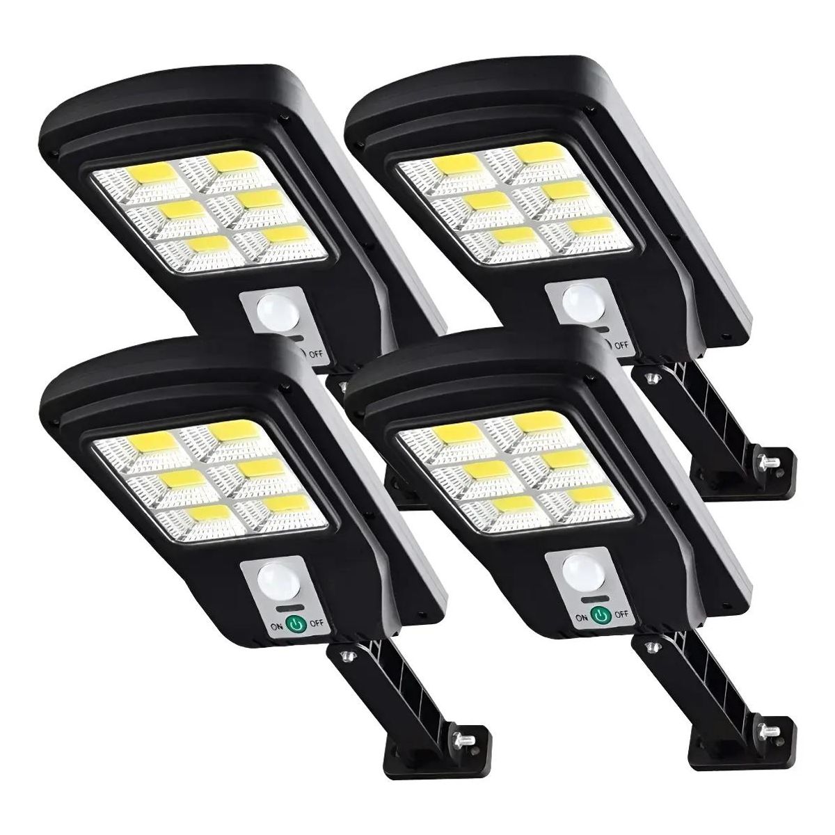 GENERICO - Pack 4 Focos LED Solares con Sensor de Movimiento