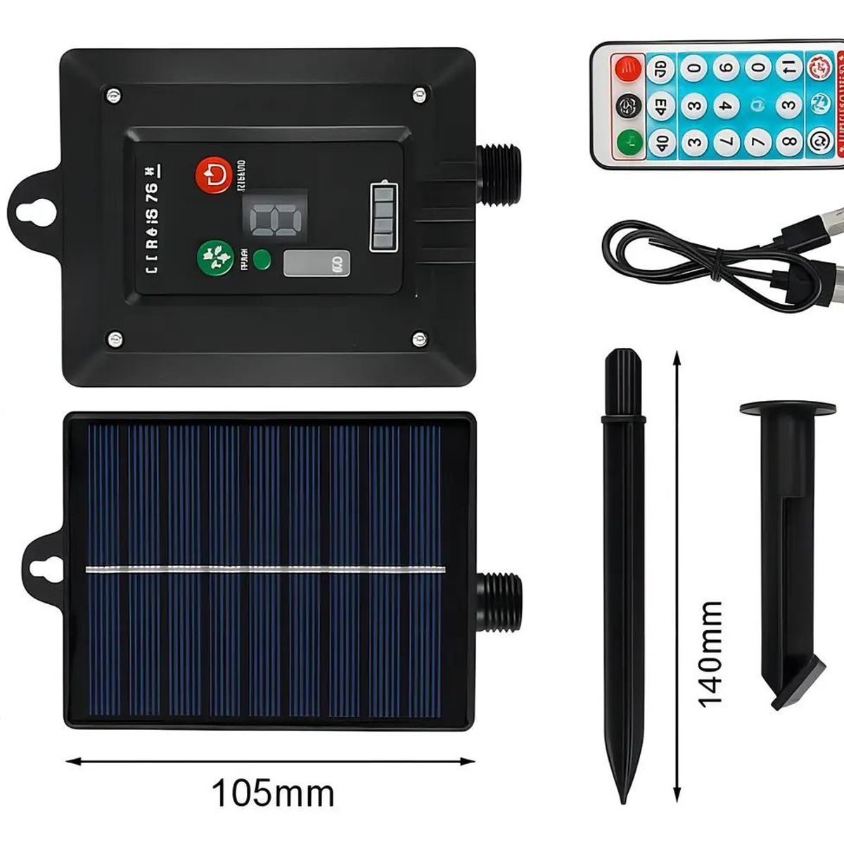 GENERICO - Guirnalda Solar LED 5m Luz Amarilla 10 Ampolletas