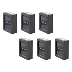 GENERICO - Pack 6 Focos LED solares para pared exterior luz cálida