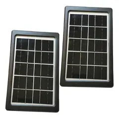 GENERICO - Pack 2 Paneles Solares 8W con Puerto USB y Conectores