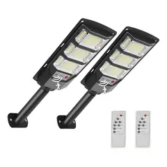 GENERICO - Foco LED exterior con sensor de movimiento y mando, 2 uds