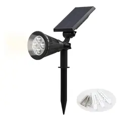 GENERICO - Foco Solar LED con Panel y Estaca para Jardín