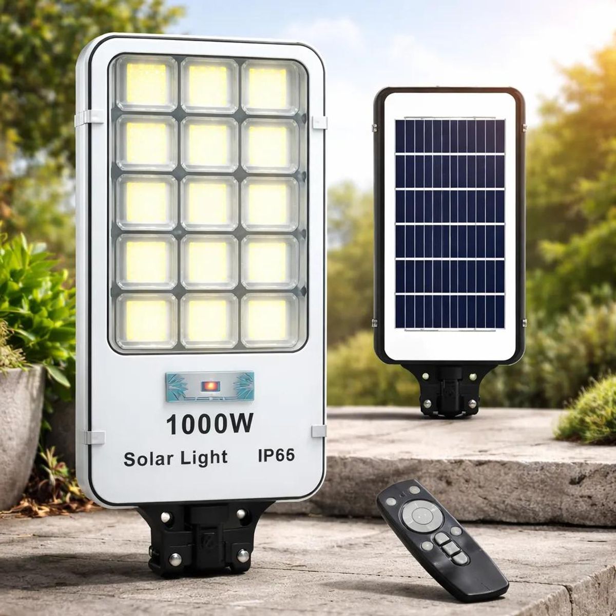 GENERICO - Foco Solar LED 1000W Alta Potencia para Exterior