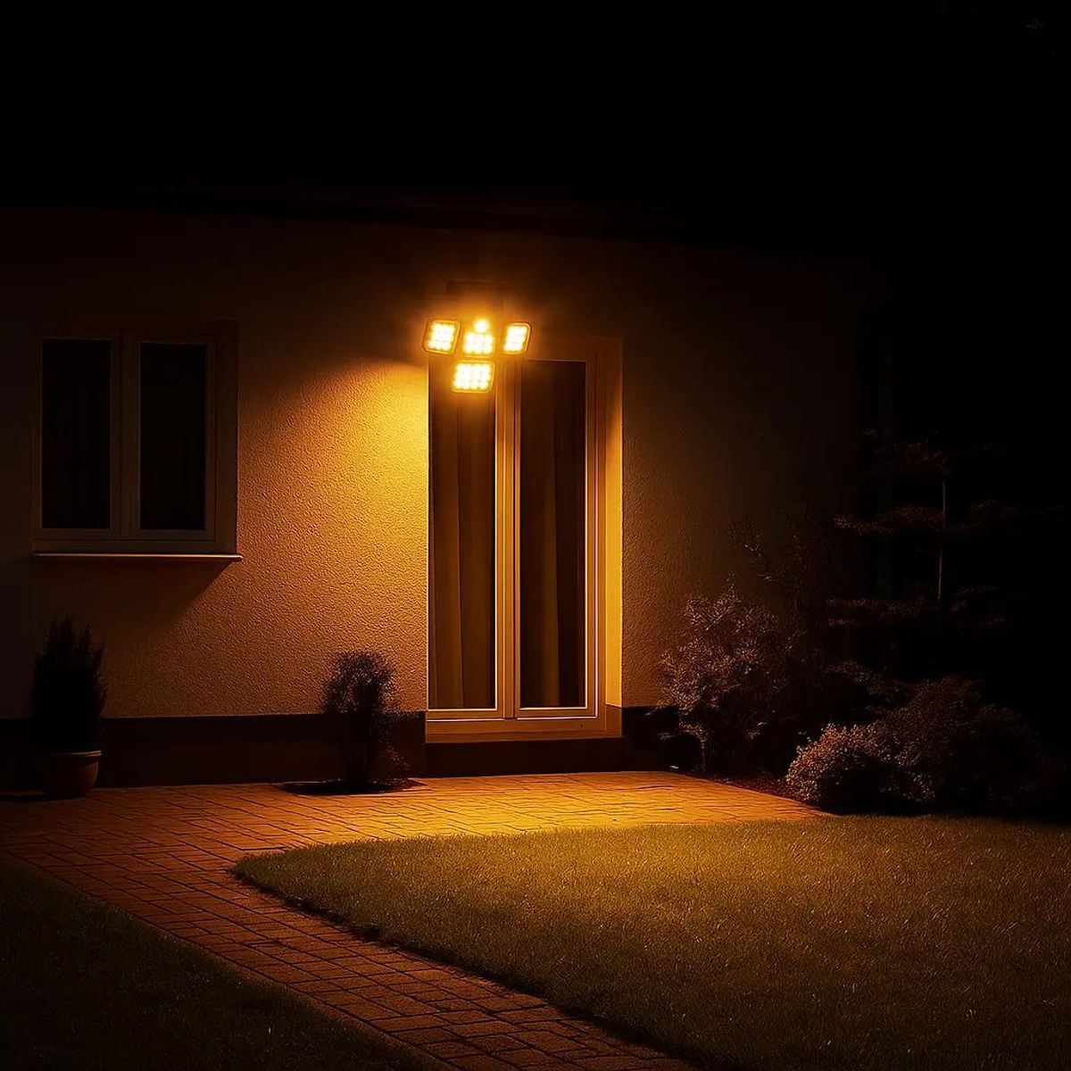 GENERICO - Foco LED Solar Exterior con Sensor de Movimiento