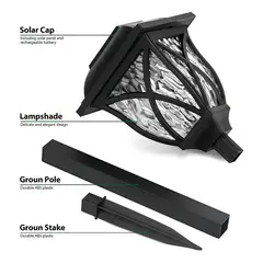 GENERICO - Pack 6 Luces Solares LED Jardín Blanco Cálido