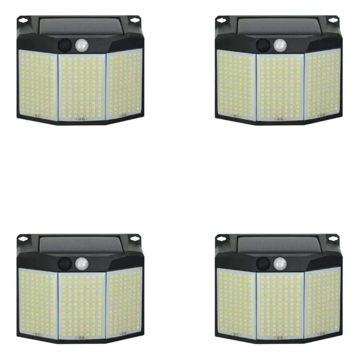 GENERICO - Pack 4 Apliques LED Solares Impermeables