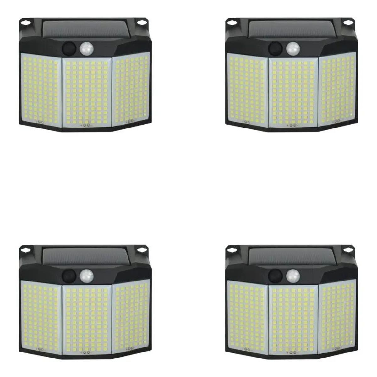 GENERICO - Pack 4 Apliques LED Solares Impermeables