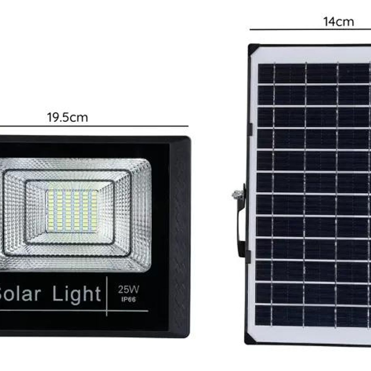 GENERICO - Proyector Solar LED 25W IP65 con Control Remoto