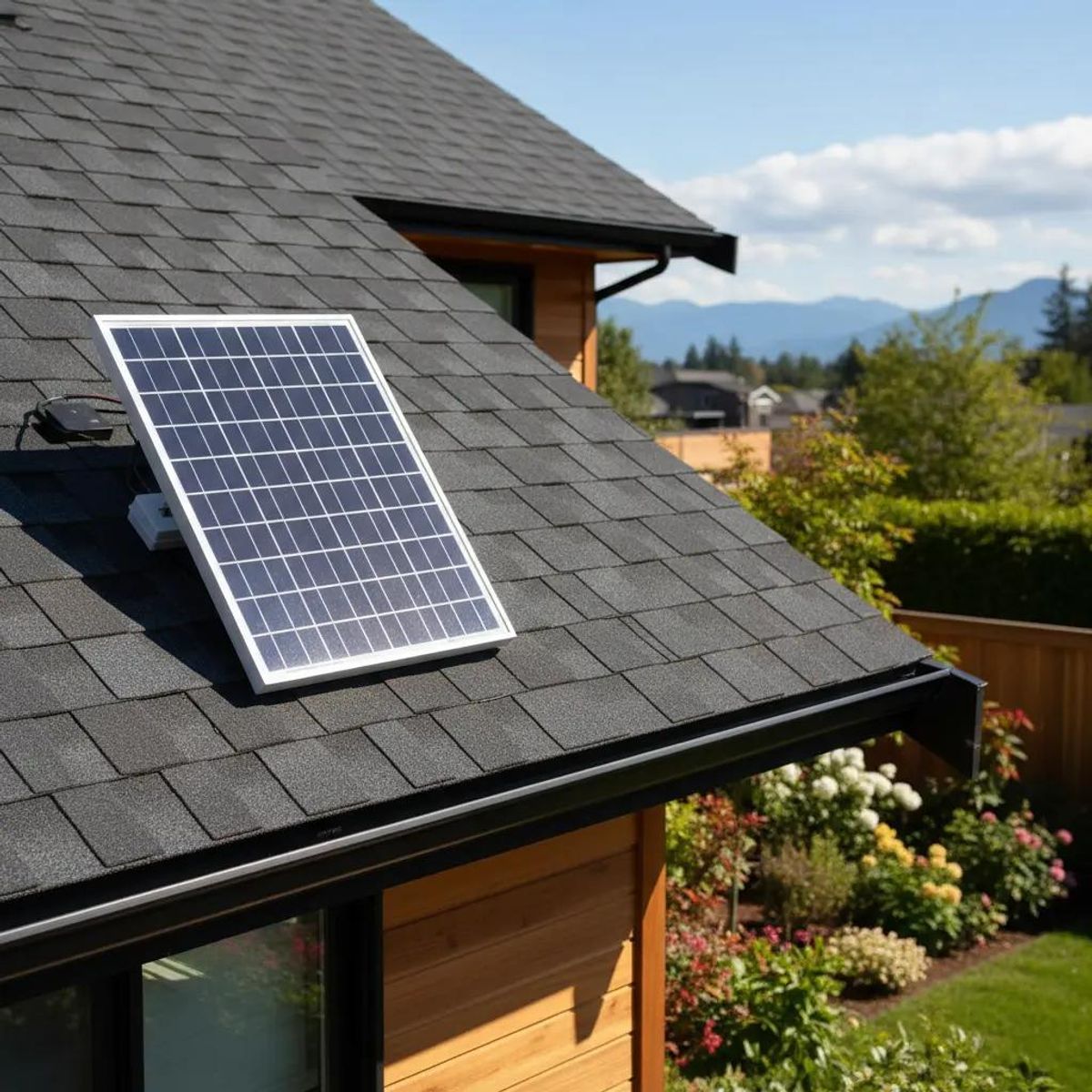 GENERICO - Panel Solar 12V 20W Negro Alta Eficiencia