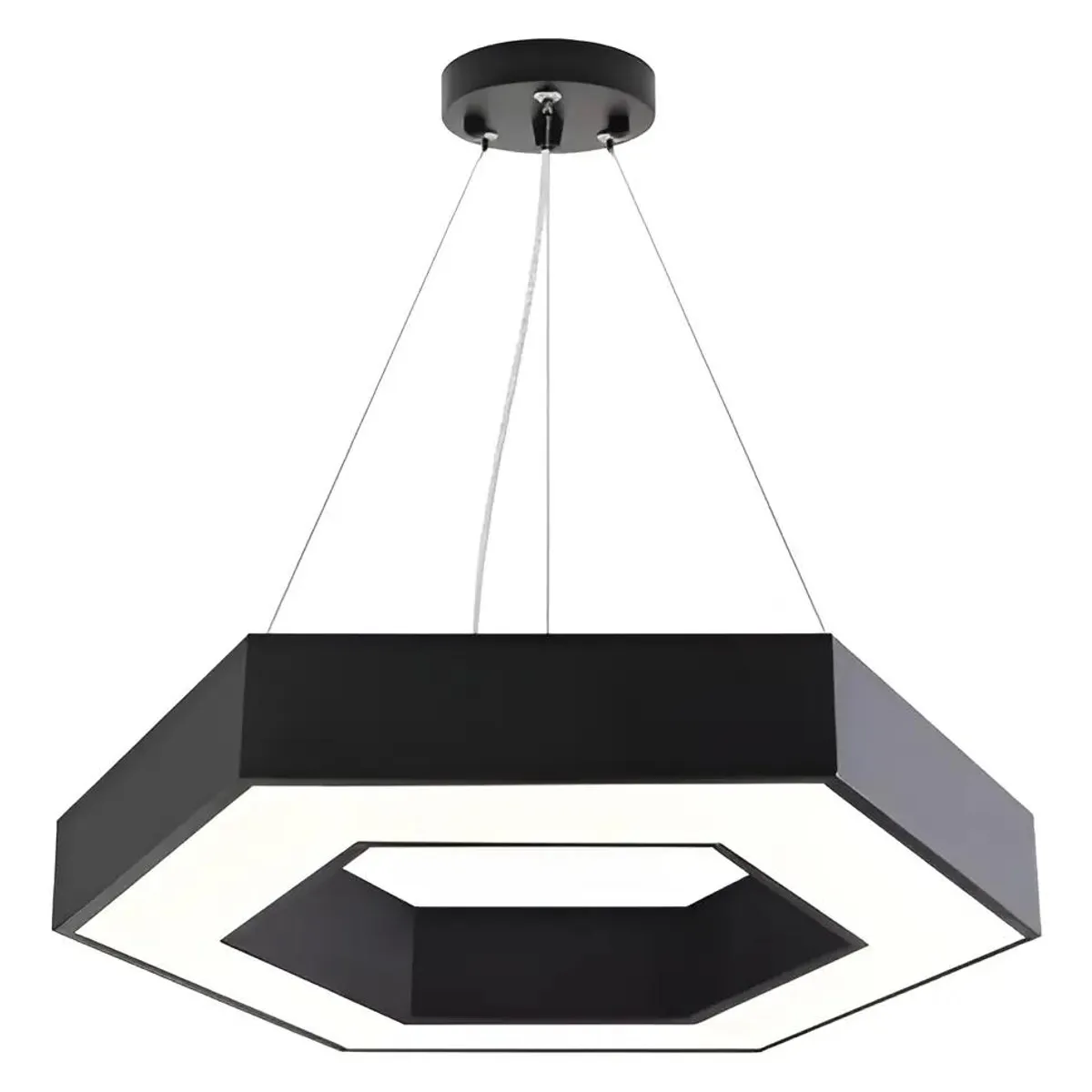 GENERICO - Lámpara Led Colgante Hexágono 36W Luz Fría