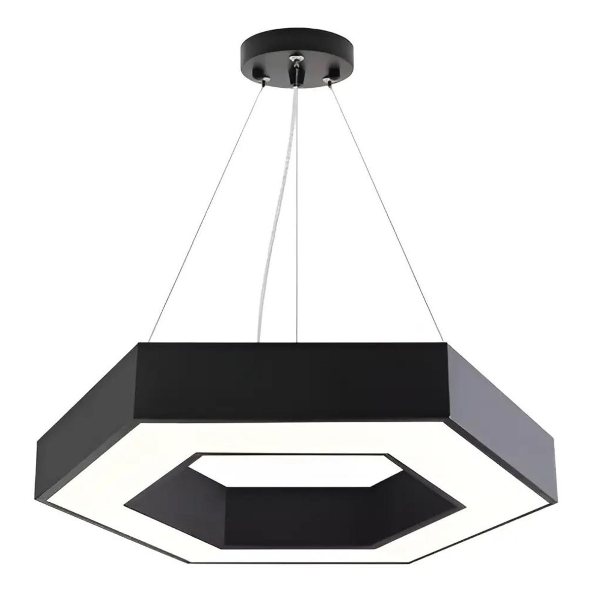 GENERICO - Lámpara Led Colgante Hexágono 36W Luz Fría