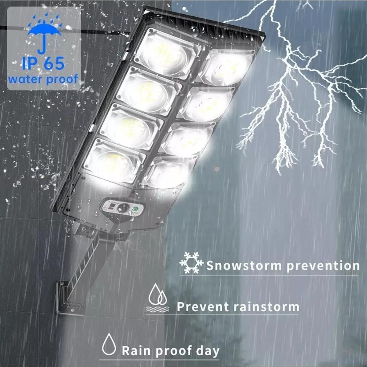 GENERICO - Lámpara Solar LED Exterior 1000W Blanco Frío