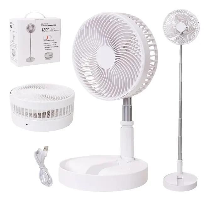 GENERICO Ventilador portátil plegable USB recargable blanco