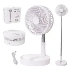 GENERICO - Ventilador portátil plegable USB recargable blanco