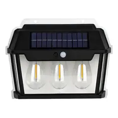 GENERICO - Pack 2 Apliques Solares de Pared con 3 LEDs y Sensor de