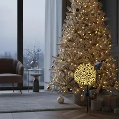 GENERICO - Pack 10 Luces Solares Guirnalda Navidad 10m Cálidas