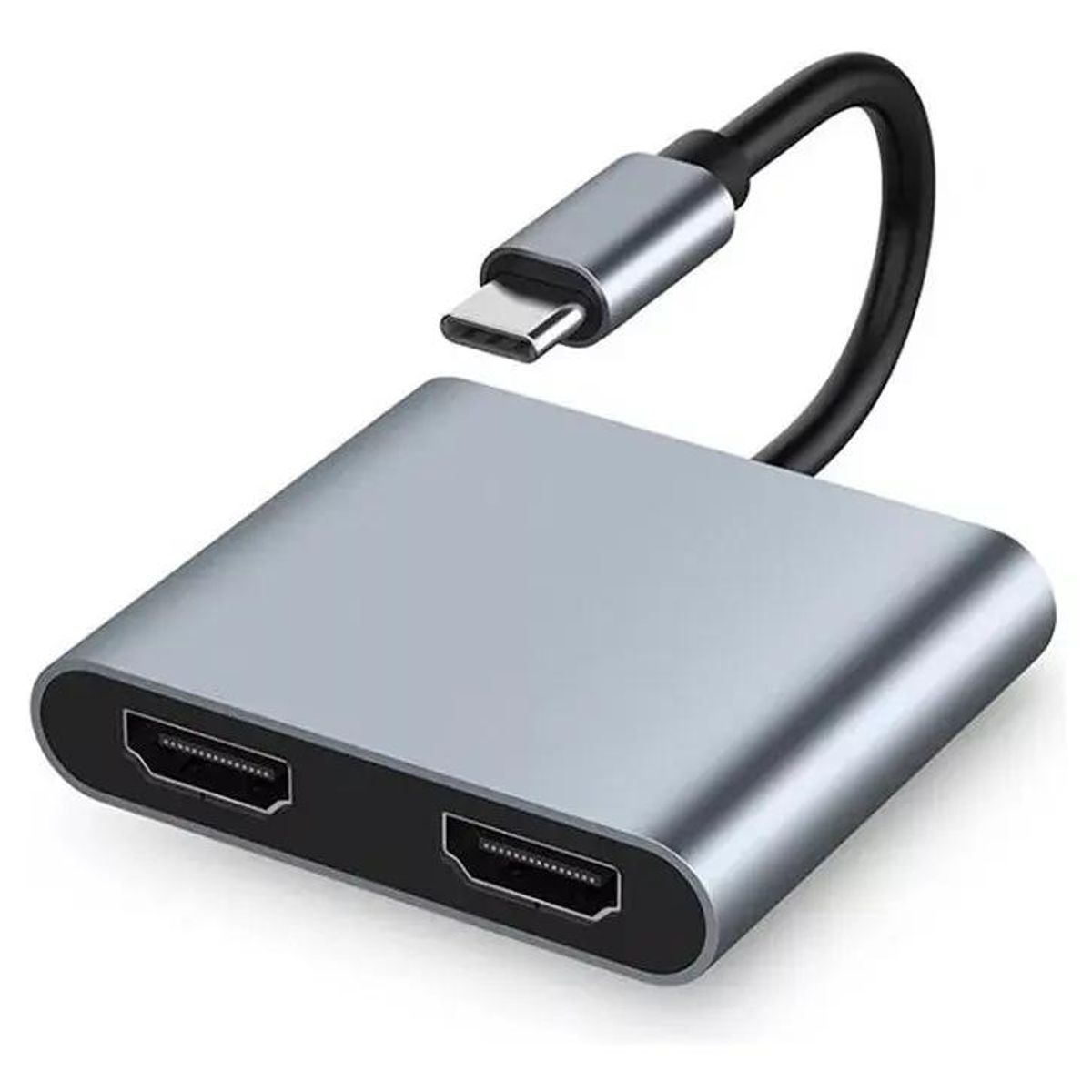 GENERICO - Adaptador Hub USB Tipo C con Extensor HDMI Dual 4K