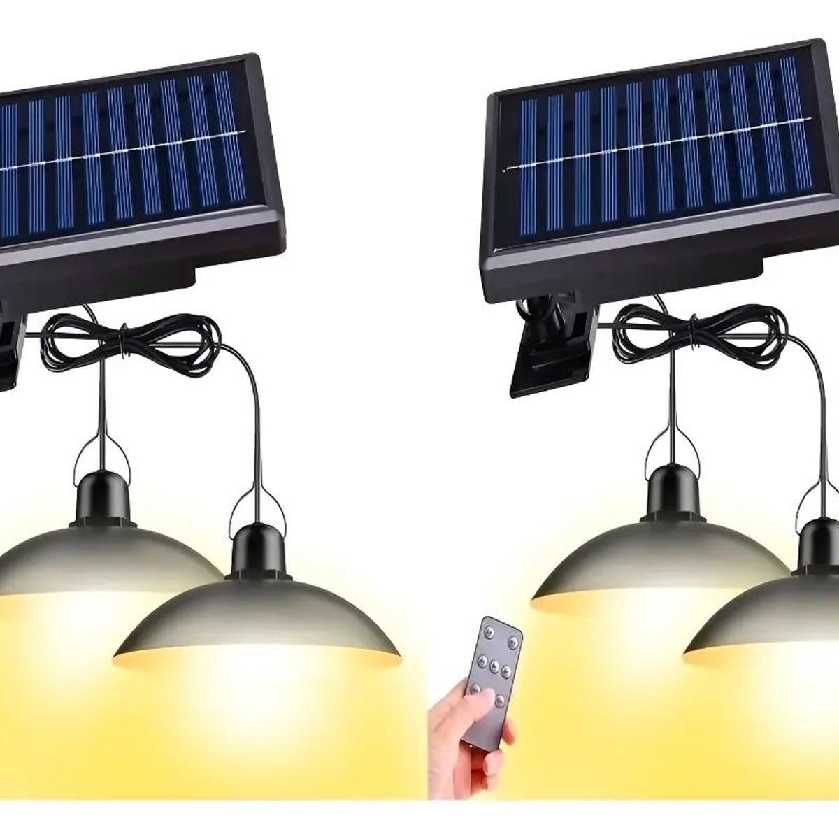 GENERICO - Pack 2 Lámparas Solares LED Colgantes con Control