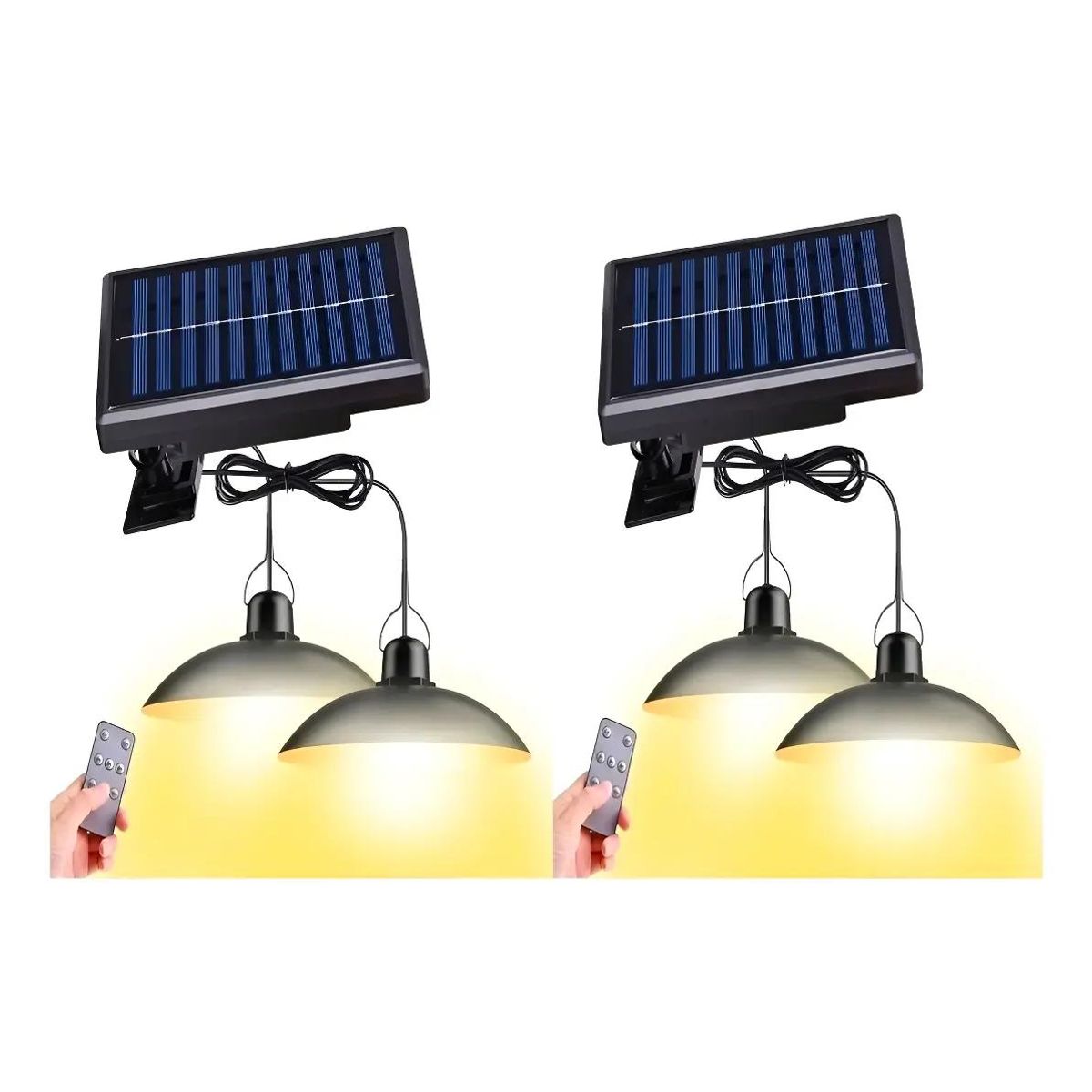 GENERICO - Pack 2 Lámparas Solares LED Colgantes con Control