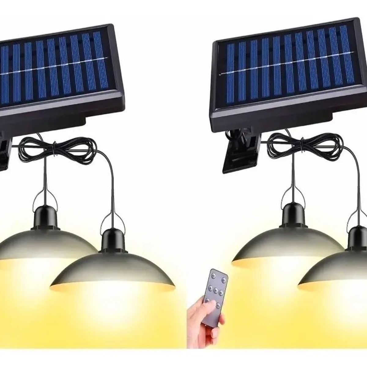 GENERICO - Pack 2 Lámparas Solares LED Colgantes con Control