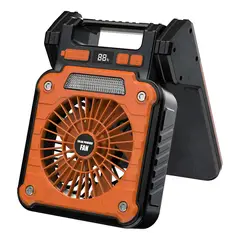 GENERICO - Ventilador solar con luces LED y carga eficiente