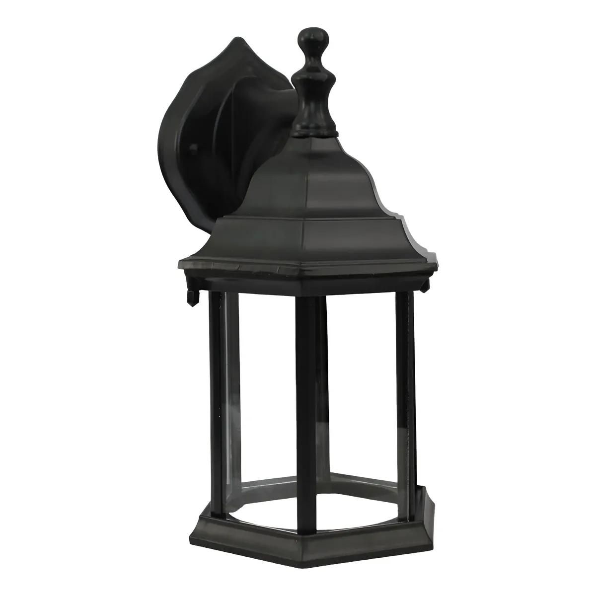 GENERICO - Farol Exterior 6 Caras E27 60W Negro