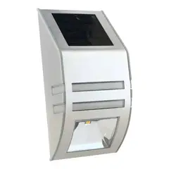 GENERICO - Aplique Exterior LED Solar Acero Inoxidable Gris