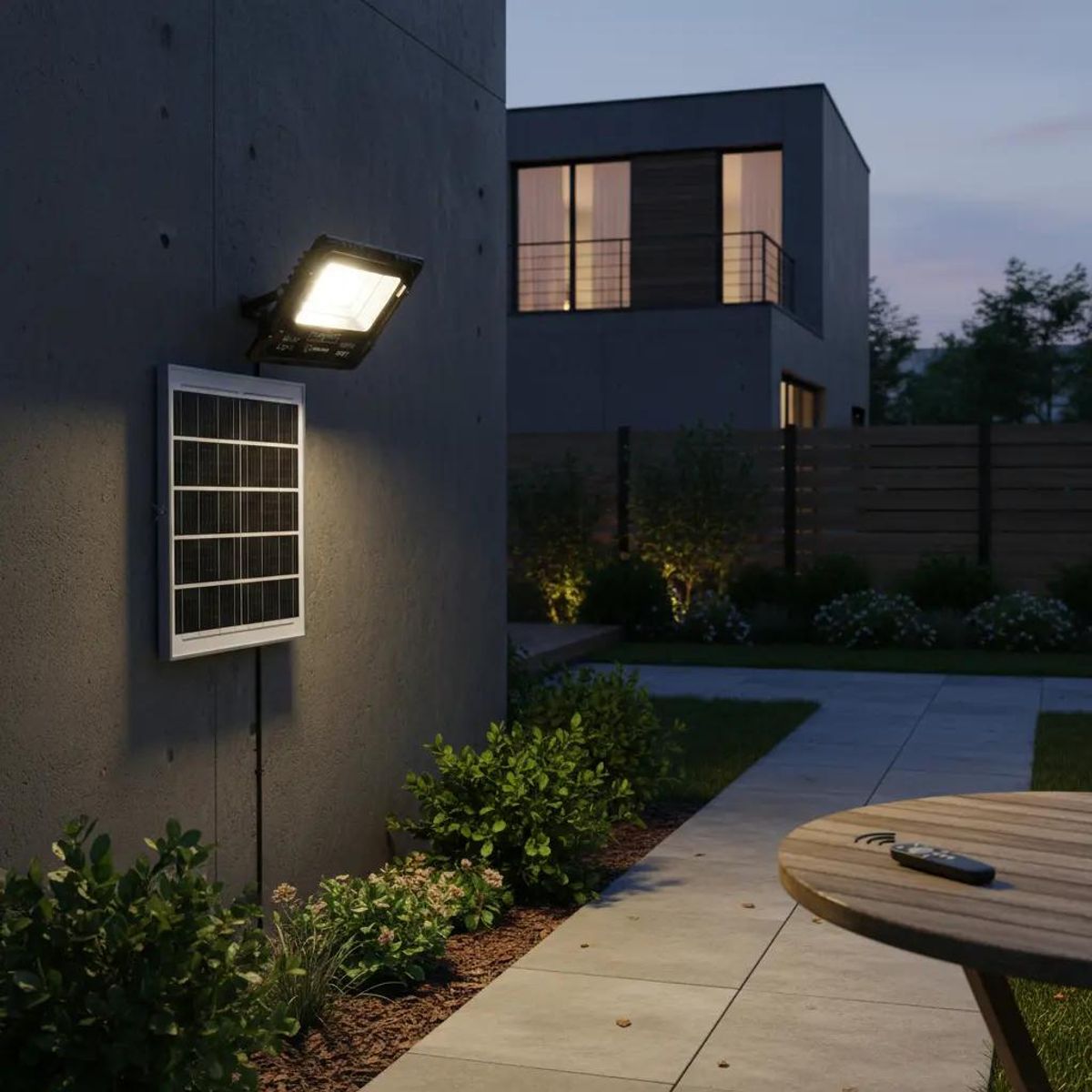 GENERICO - Foco Solar 800W LED con Panel y Control Remoto