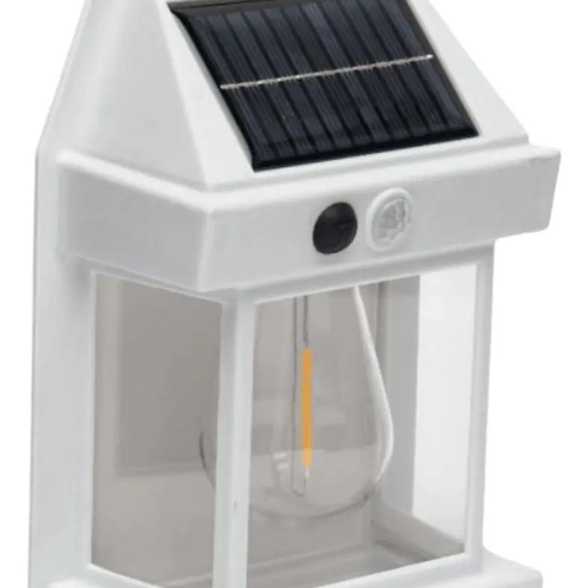 GENERICO - Apliqué de muro solar blanco con sensor luz cálida