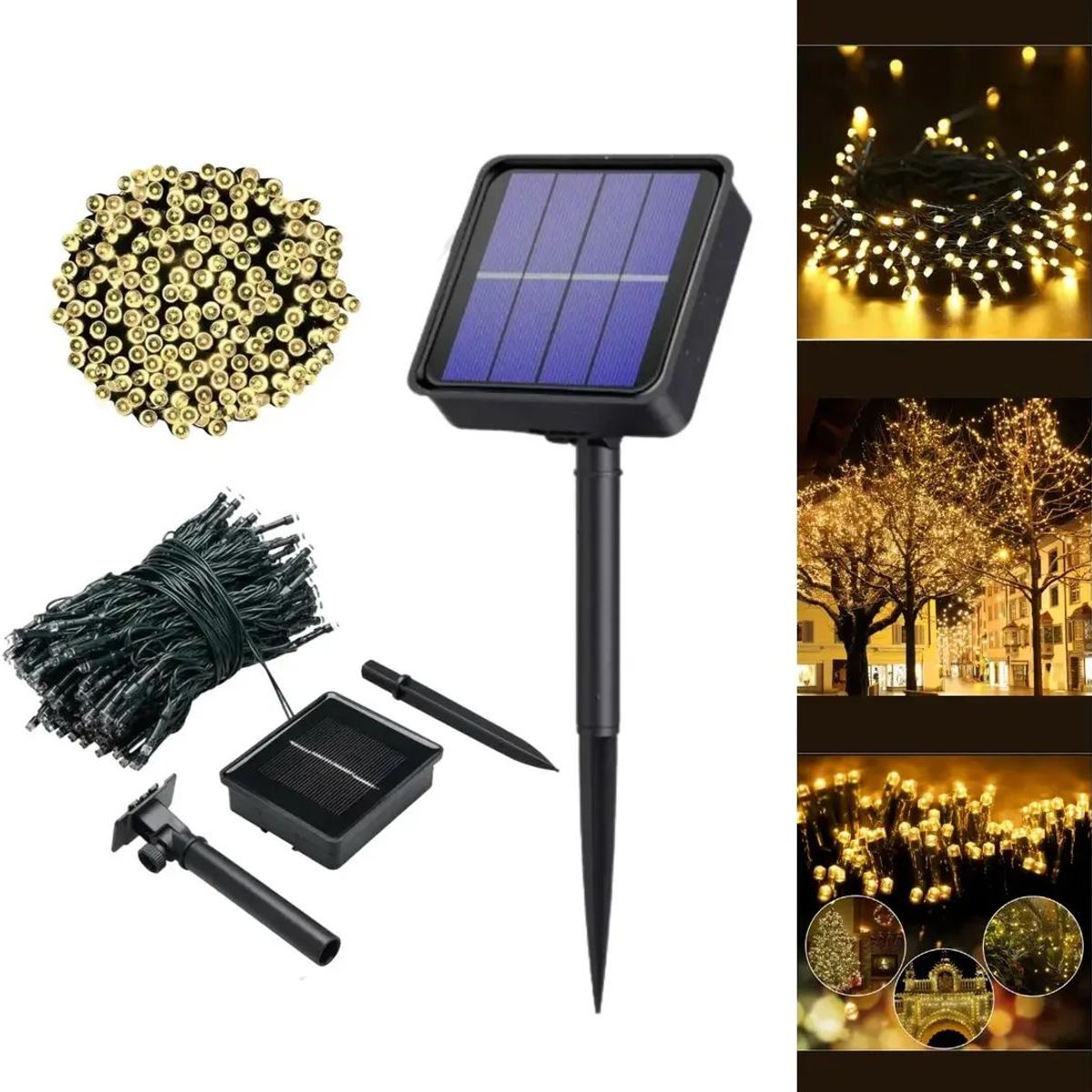 GENERICO - Guirnalda Solar 1000 LED Luz Cálida 100m