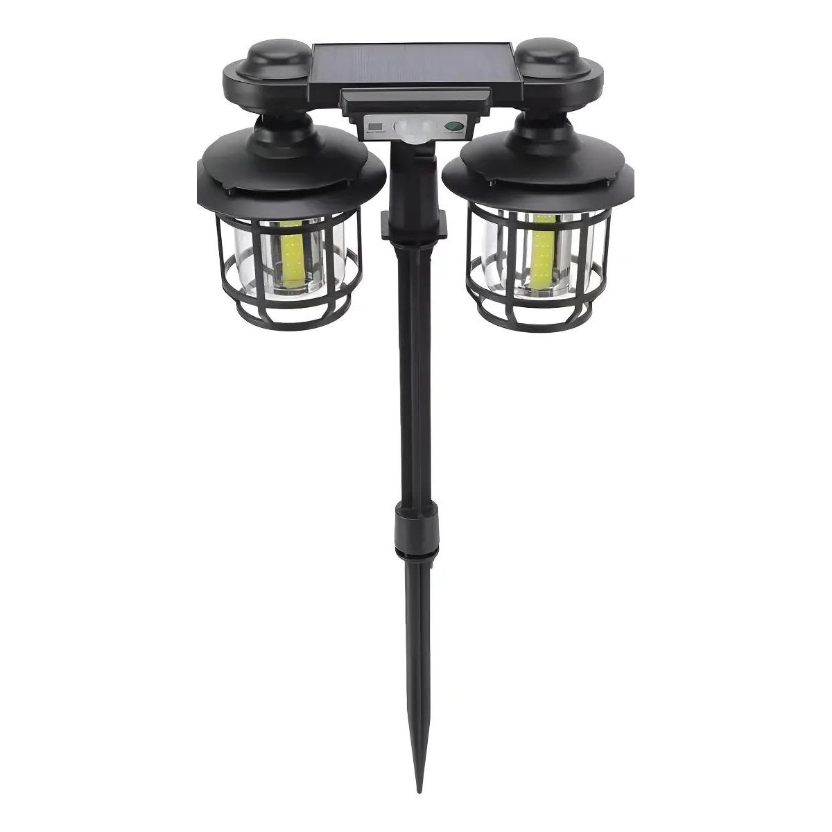 GENERICO - Farol Solar Doble 192 LED Color Negro