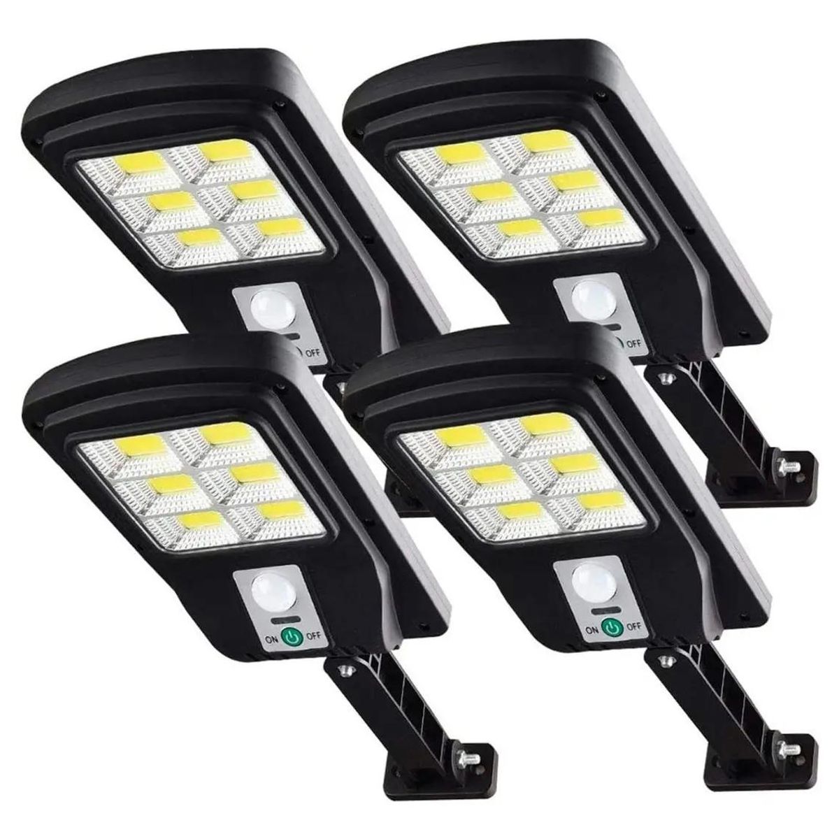 GENERICO - Pack 4 Focos Solares LED Exterior con Sensor Movimiento