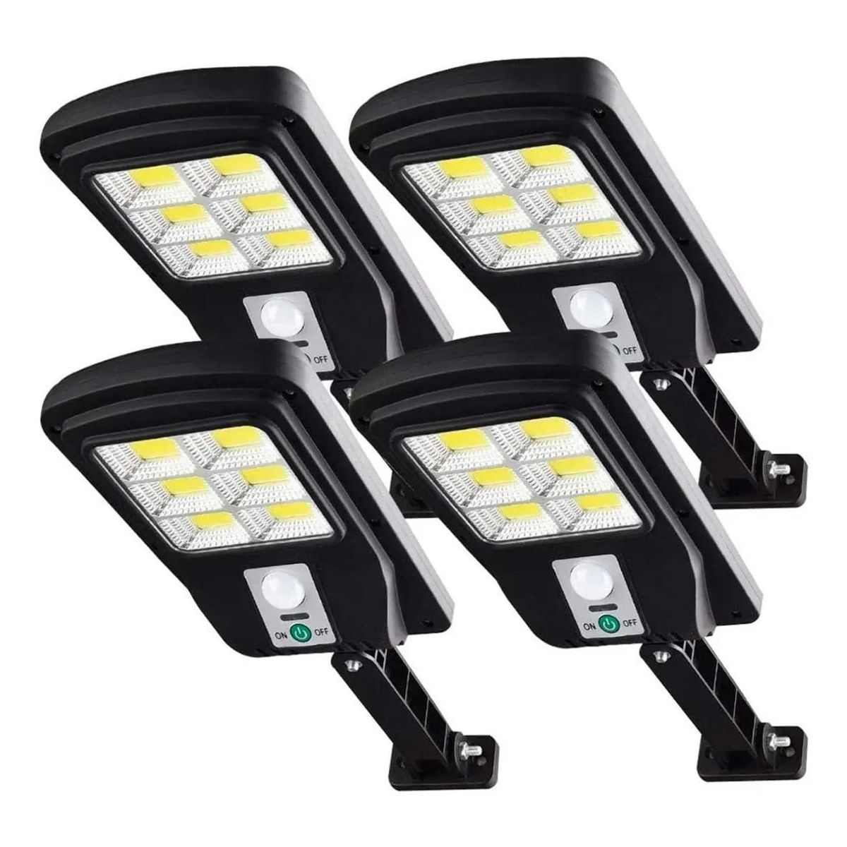 GENERICO - Pack 4 Focos Solares LED Exterior con Sensor Movimiento