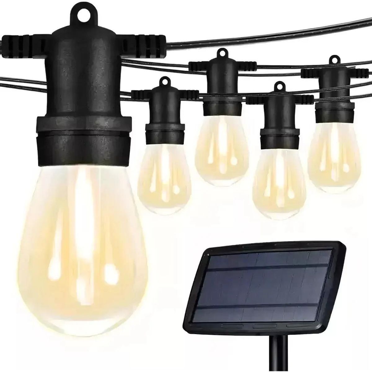 GENERICO - Guirnalda solar 10m 20 luces para exteriores