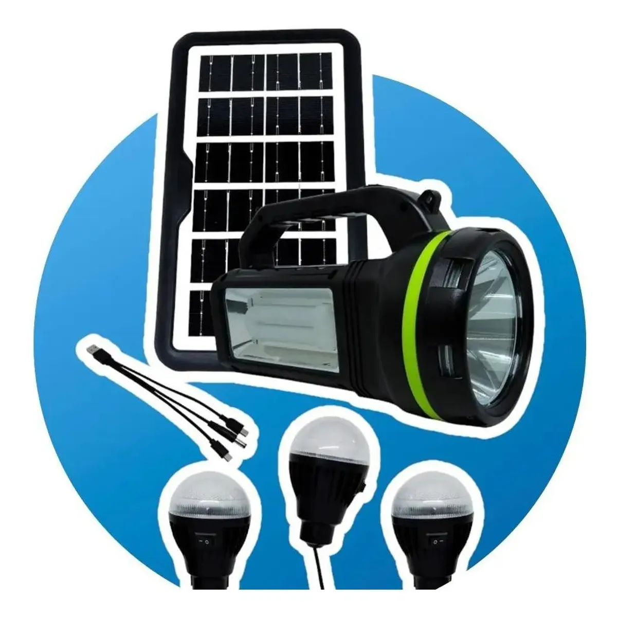 GENERICO - Kit Solar Portátil con Radio Bluetooth para Camping