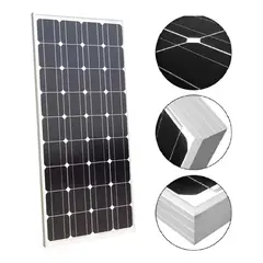 GENERICO - Panel Solar Monocristalino 12V 100W Negro