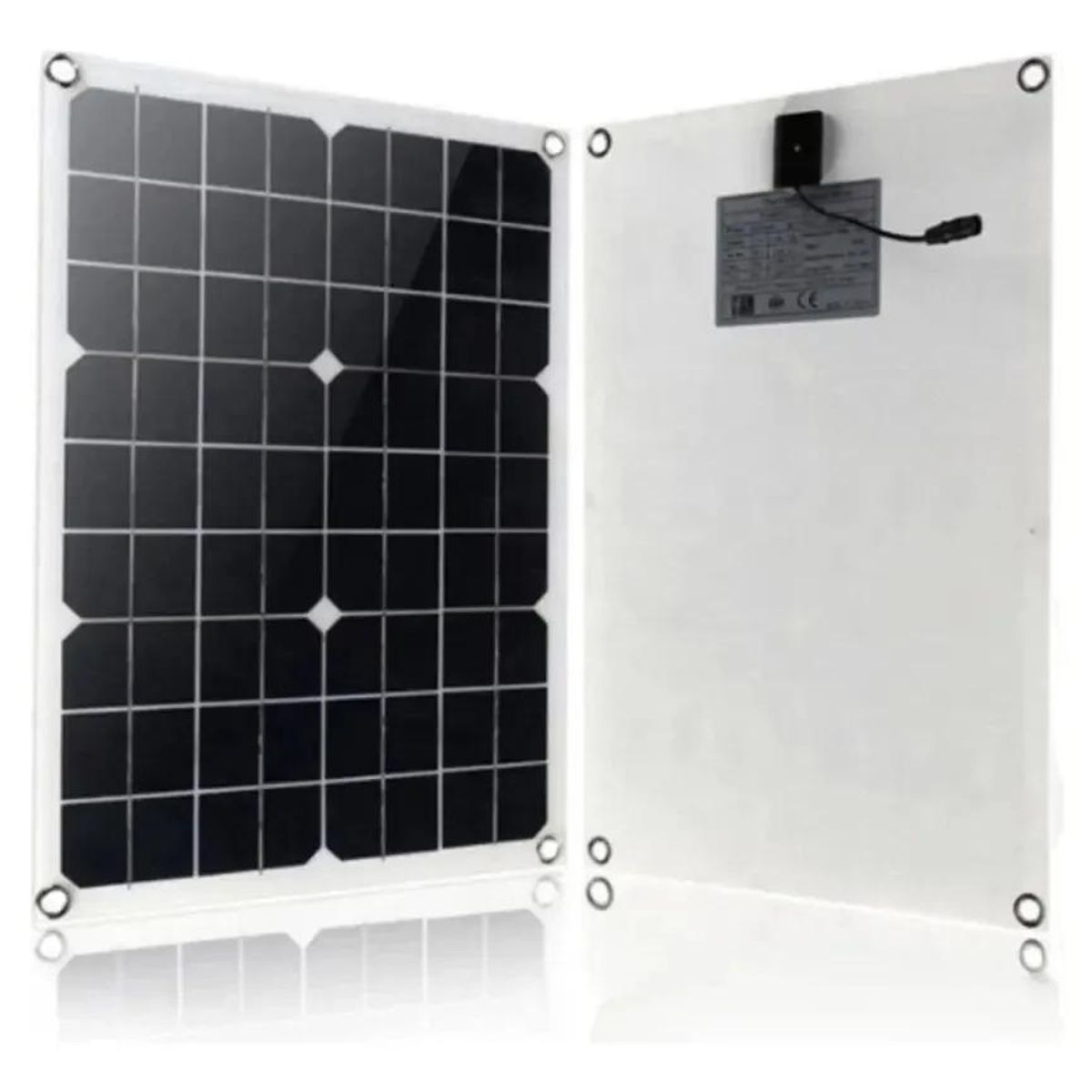GENERICO - Kit Solar 12V 20W con Regulador y Batería 4Ah