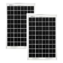GENERICO - Pack 2 Paneles Solares Monocristalinos 12V 10W