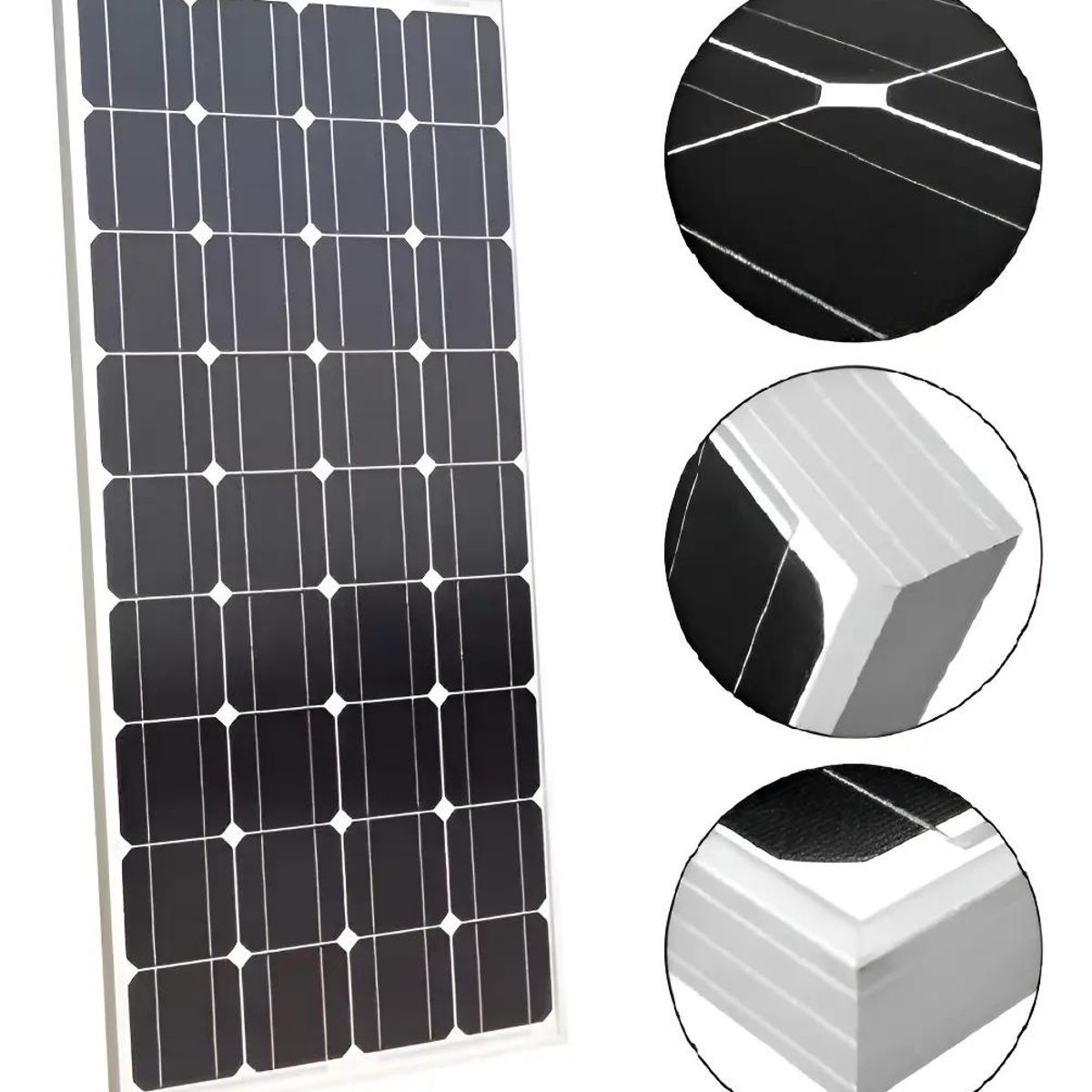 GENERICO - Panel Solar Monocristalino 12V 100W Negro