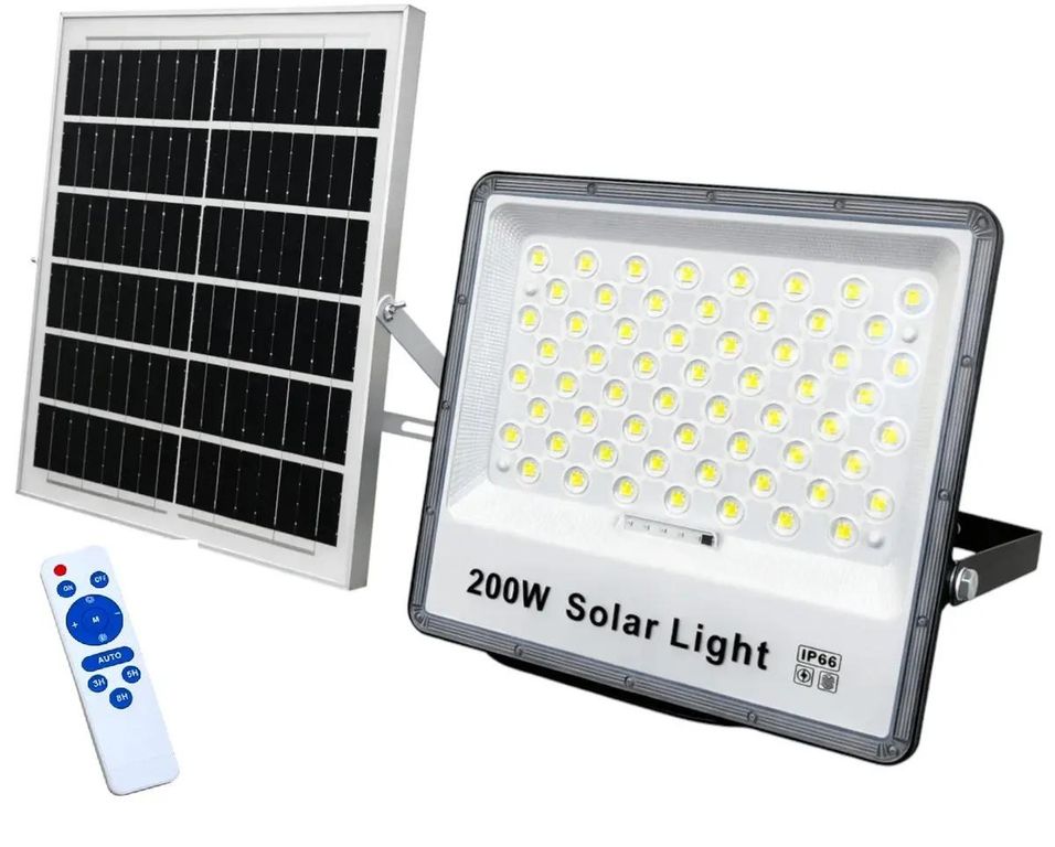 GENERICO Foco Proyector LED Solar 200W con Sensor de Movimiento