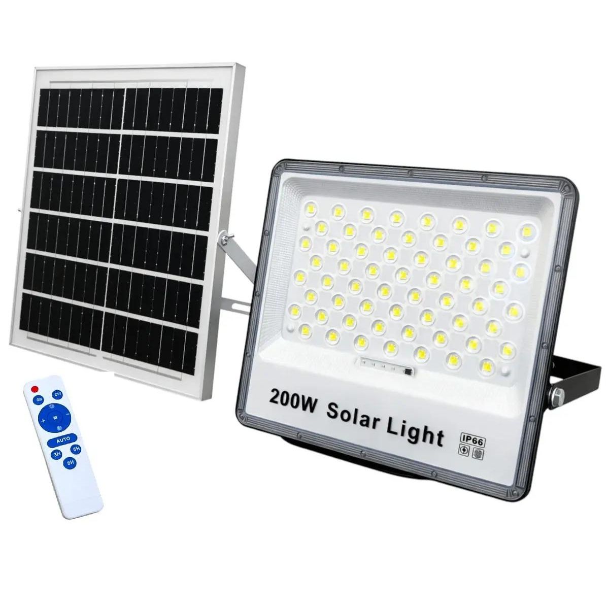 GENERICO - Foco Proyector LED Solar 200W con Sensor de Movimiento
