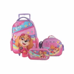 INTEK - Mochila tripack - mochila + lonchera + estuche skye paw patrol