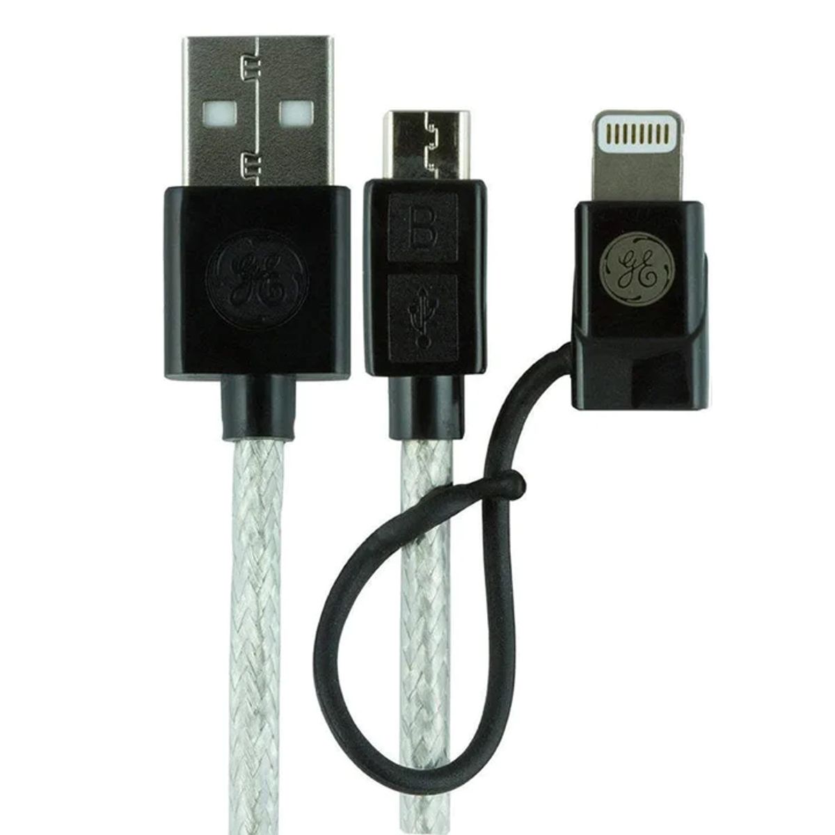 GENERAL ELECTRIC - CABLE 2 EN 1 MICRO USB CON ADAPTADOR LIGHTNING 1,80 M