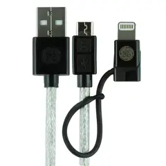 GENERAL ELECTRIC - CABLE 2 EN 1 MICRO USB CON ADAPTADOR LIGHTNING 1,80 M