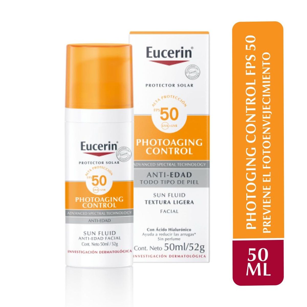 EUCERIN - Protector Solar Facial Fluido Anti-Edad Eucerin FPS 50 50ml