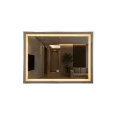 GENERICO - Espejo LED Rectangular Silver 80x60 cm