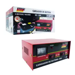 GENERICO - Cargador De Bateria De 20 Amp Marca AUTOGP Compatible Desde 6 A 12 Volt
